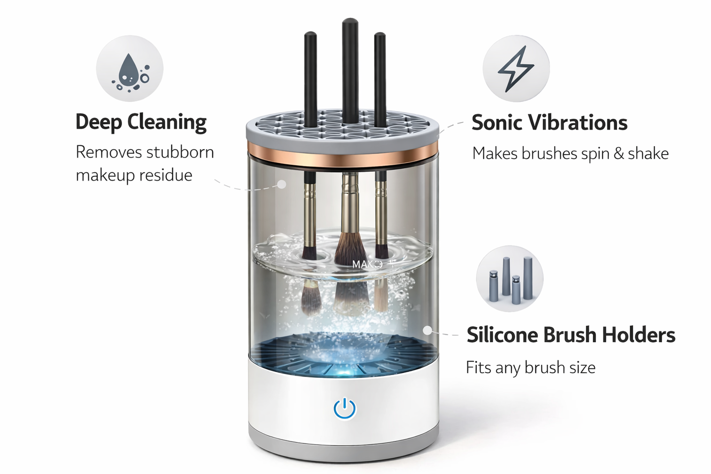 3 in 1 Electric Makeup Brush Cleaner